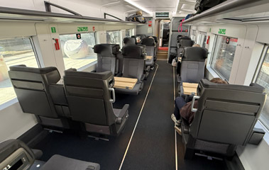 1st class on the DSB Talgo train from Hamburg to Copenhagen