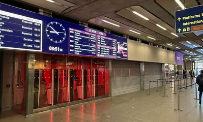 London St Pancras EES terminals zone A