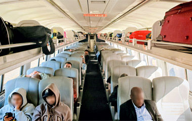 Coach seats on the Maple Leaf