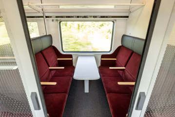 Economy class 6-seat compartment in a new generation railjet