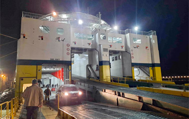 Boarding the Newhaven-Dieppe ferry