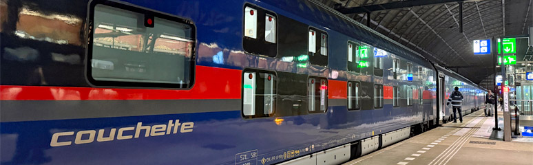 New-generation Nightjet train at Amsterdam Centraal