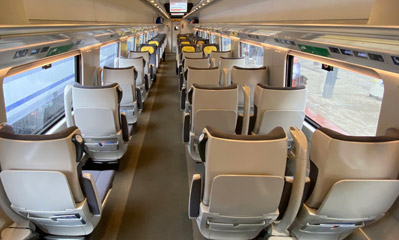 1st class seats on a Polish EIP train