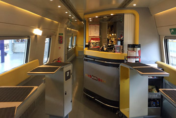 bar car on a Polish EIP train