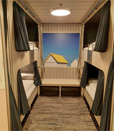 Couchette Plus on the ferry Guillaume de Normandie