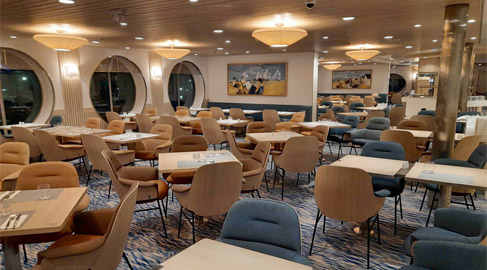 Restaurant on the Portsmouth to Caen ferry