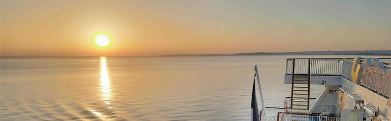 On board the Portsmouth-Caen ferry