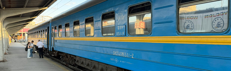 Bucharest to Chisinau train boarding at Bucharest Nord