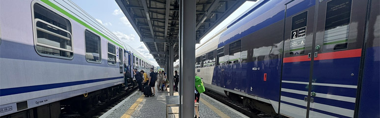 Warsaw to Lviv by train, the change at Rawa Ruska