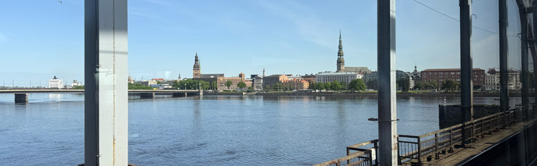 Crossing the Daugava river at Riga