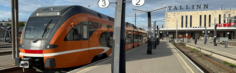 Estonian train at Tallinn station