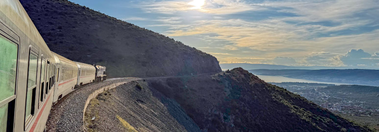 The Zagreb-Split train near Split