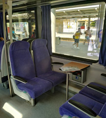 Seat on Thessaloniki-Athens intercity train