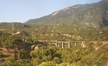 More mountain scenery, and the Gorgopotamos Viaduct...