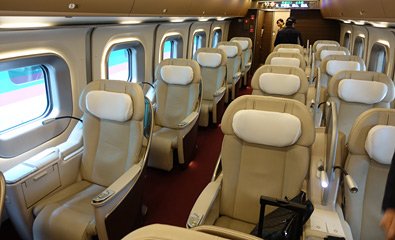 bullet train interior first class