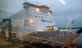 The dog-freindly train *& efrry route to Europe:  The Stena Line ferry from Harwich to Hoek van Holland