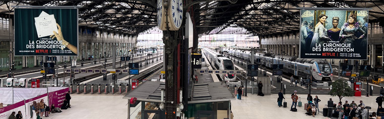 Paris Gare de Lyon Hall 1, platforms A to N