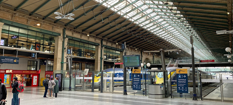 Paris Nord Eurostar platforms