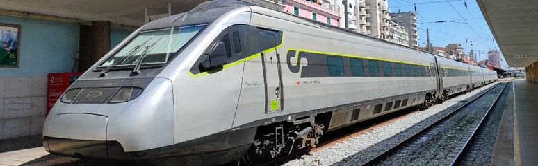 Alfa Pendular train from Lisbon to Porto