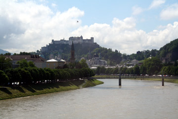 View of Salzburg from the train