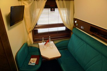 VIP deluxe sleeper on the Paris-Moscow train