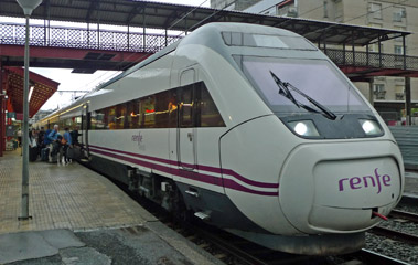 San Sebastian to Barcelona train about to leave