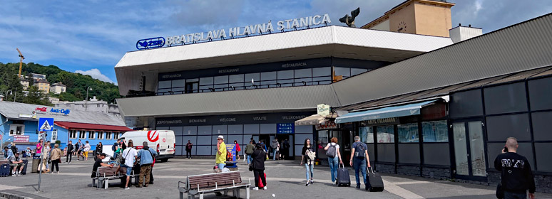 Main entrance to Bratislava Hlavna station