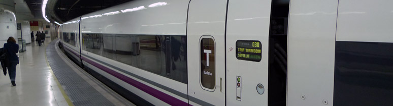 S112 AVE train from Barcelona to Seville & Malaga