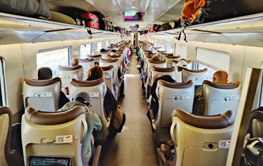 Inicial or Singular seats on an Iryo train from Barcelona to Madrid 
