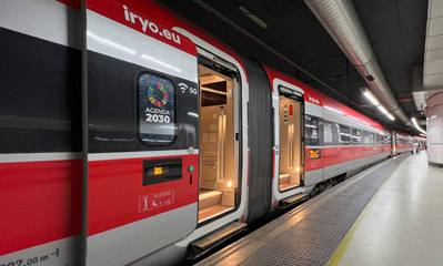 Iryo train at Barcelona Sants