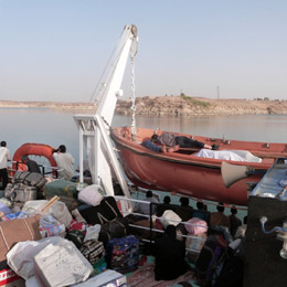 Deck of the Nile ferry to Sudan