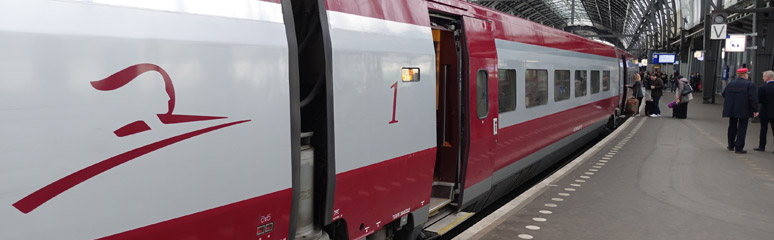 Boarding a Thalys to Paris at Amsterdam Centraal