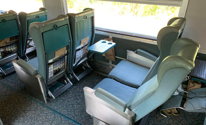 Economy class seats on VIA Rail's 'Canadian'