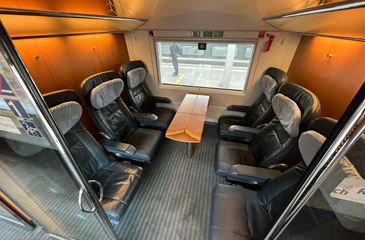 1st class 6-seat compartment on ICE3M train