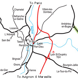 Map of stations in Lyon