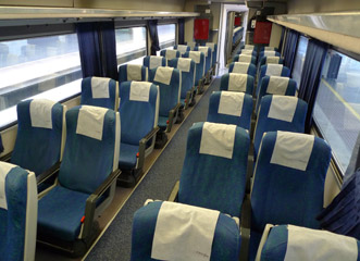Turista seats on Madrid-Algeciras train