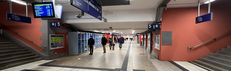 Munich Ost passageway under the tracks