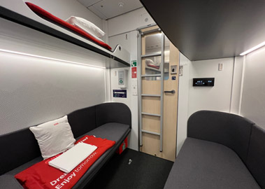 4-berth couchette in new generation Nightjet train