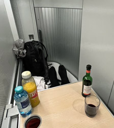 Inside a mini-cabin in the new generation Nightjet train