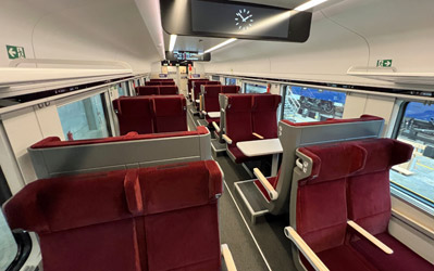 Seats car in new generation Nightjet train