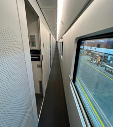 Sleeper corridor in new generation Nightjet train