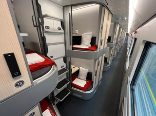 Mini-cabins in new generation Nightjet train
