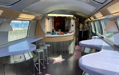 Cafe-bar on a Paris to Barcelona train