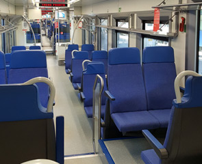2nd class seats on the train from Venice to Ljubljana