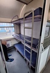 6-berth couchettes on the Algiers to Annaba overnight train