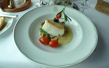 Lunch on the Eastern & Oriental Express:  Sea bass