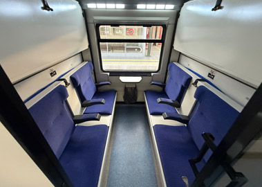 Bucharest to Istanbul couchette car, daytime mode