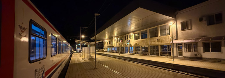 The Bucharest to Istanbul train calls at Dimitrovgrad