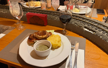 Food at Lakomativ Étterem, Budapest's train restaurant