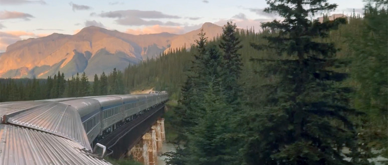 Another view from the dome as the train approaches the Rockies